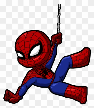 Web Clipart Spiderman Cartoon Pencil And Inlor Web - Spiderman Clipart Cute - Png Download