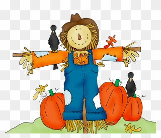 Transparent Fall Festival Clipart - Scarecrow And Pumpkin Clipart - Png Download