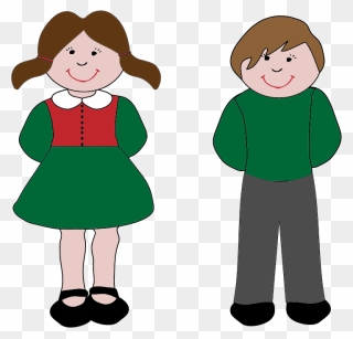 Clipart Boy And Girl Openclipart - Boy And Girl Clipart Png Transparent Png