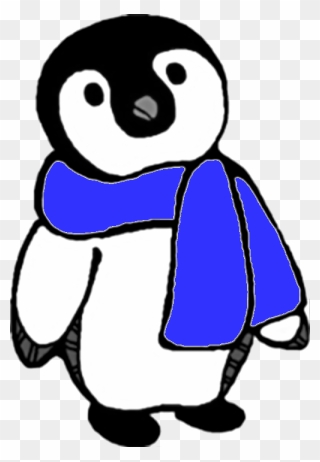 Penguin With A Scarf Clipart