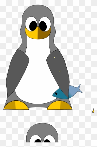 Tux Penguin Svg Clip Arts - Fish Clip Art - Png Download