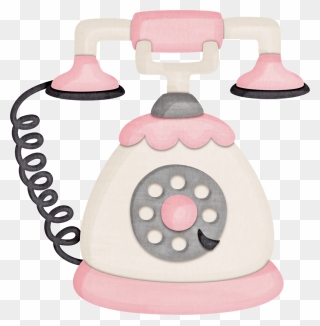 Clipart Telephone Clip Art Pink - Cute Phone Clipart - Png Download