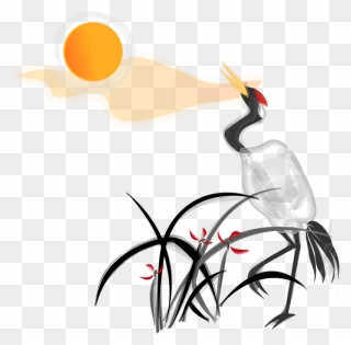 Red-crowned Crane Clipart