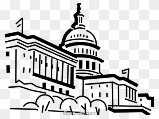 Capitol Building Clip Art , Png Download - Washington Dc Line Art Transparent Png