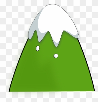 Mountain Outline Green Clip Art At Clker - Green Mountain Clipart - Png Download