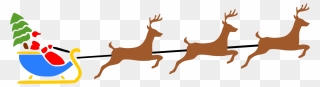 Reindeer Flying Clip Art - Png Download
