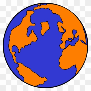 Orange And Blue Globe Svg Clip Arts - Orange And Blue Earth - Png Download