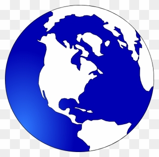 Transparent White Globe Png - Globe Clipart Blue And White