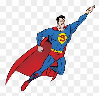 Cape Clip Superman - Super Man Gif Png Transparent Png
