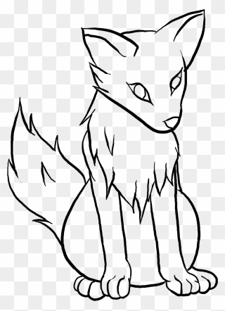 Easy Wolf Drawing Pictures And Cliparts, Download Free - Anime Wolf Drawing Easy - Png Download