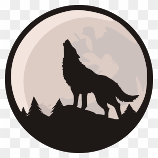 Gray Wolf Coyote Lone Wolf Youtube Pack - Wolf Howling To The Moon Clipart