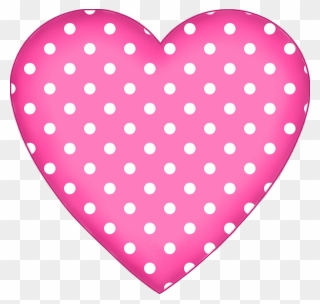 Free Valentine"s Day Graphics Free Picture, Clip Art - Pink Polka Dot Heart - Png Download