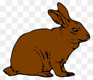 Brown Rabbit Clipart Free Image - Brown Rabbit Clipart - Png Download