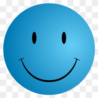 Blue Happy Face Clipart Clip Freeuse Library Free Happy - Blue Smiley Face Png Transparent Png