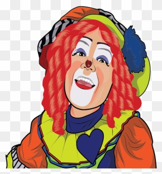Colorful Clown Illustration - Circus Clipart