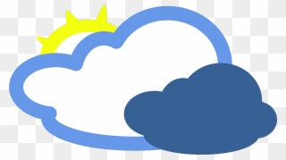 Ocean Clipart Cloud - Cartoon Clouds And Sun - Png Download