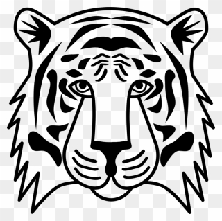 Tiger Line Clipart Clip Art Royalty Free Download Tiger - Tiger Black And White Clipart - Png Download