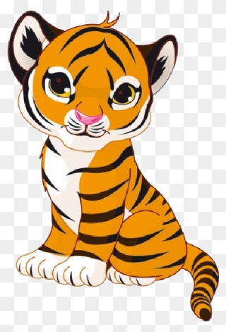 Cartoon Cute Easy Drawing Tiger Clipart