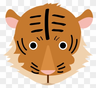 Tiger Animal Face Clipart - Png Download