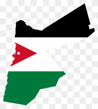 Jordan Svg Clip Art - Flag Jordan Country Map - Png Download