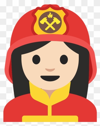 Woman Firefighter Emoji Clipart - Emoji Firefighter Transparent Background - Png Download