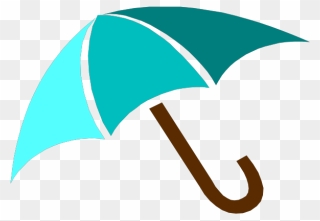Umbrella With Rain Clipart - Png Download