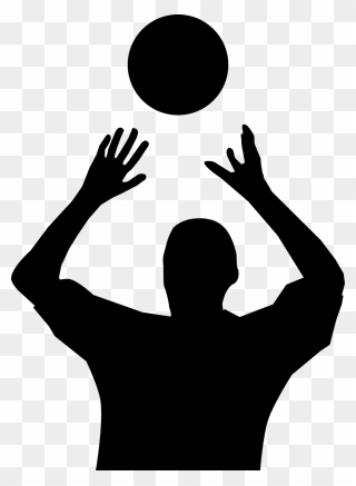 Volleyball Techniques Silhouette Clip Art - Set Volleyball Clipart - Png Download