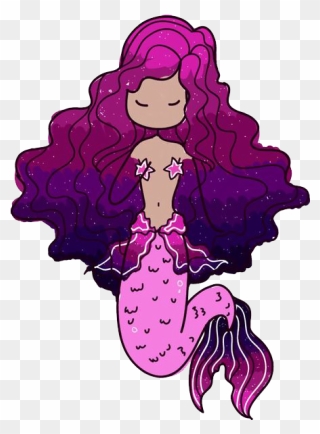 Mermaid Stock Illustration Clip Art - Sereia Png Cabelo Roxo Transparent Png