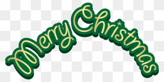 Merry Christmas Deco Text Green Png Clipart - Merry Christmas Green Png Transparent Png