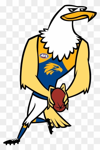 Eagle Football Clipart Svg Freeuse Stock Rick"s Rascals - West Coast Eagles Mascot Cartoon - Png Download