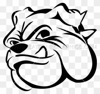 Cartoon Bulldog - Cartoon Bulldog Face Cute Clipart