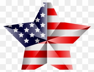 Free American Flag Clipart - Usa Flag Star Transparent Background - Png Download