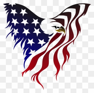 American Flag Eagle Clip Art - Png Download