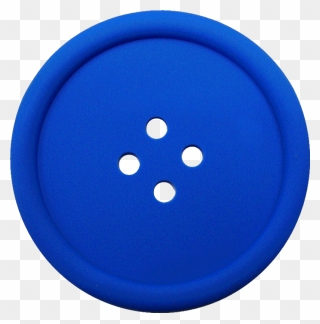 Blue Sewing Button With 4 Hole Png Image - Circle Clipart