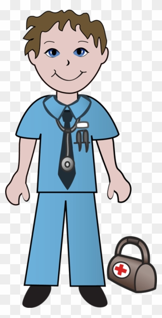 Medical Clipart People - Male Nurse Clipart - Png Download