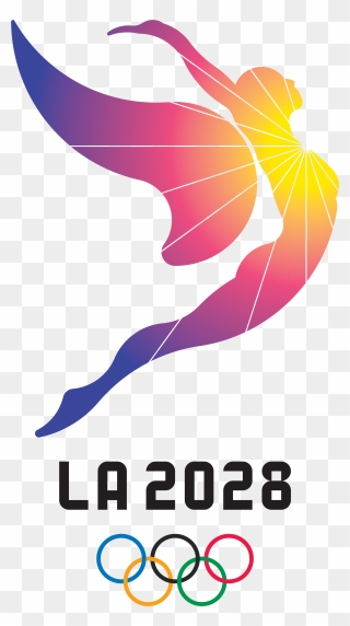 Transparent Precious Moments Graduation Clipart - La Olympics 2028 Logo - Png Download