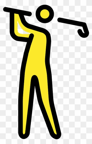 Man Golfing Emoji Clipart - Png Download
