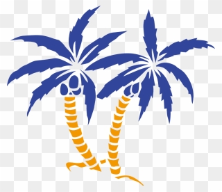 Coconut Tree Vector Material Png - Coconut Clipart