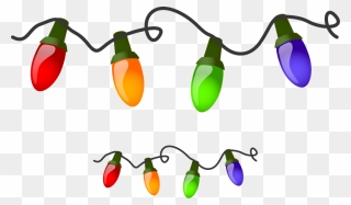 Christmas Lights Light Border Clip Art Clipart Library - Cartoon Lights For Christmas Tree - Png Download