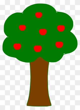 Apple Tree Simple Drawing Clipart