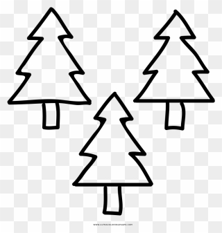 Transparent Pine Trees Clip Art - Holiday Outline Png