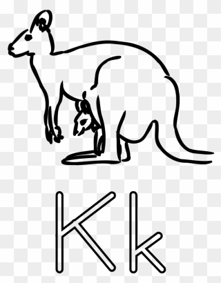 Kangaroo Clip Art Download - Kangaroo Clipart Black And White - Png Download