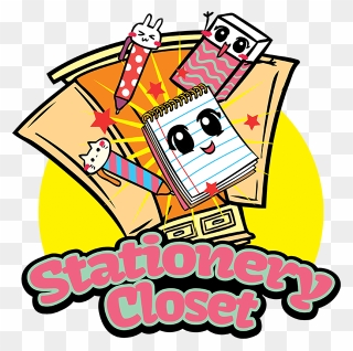 Stationery Closet - Stationery Cartoon Clipart