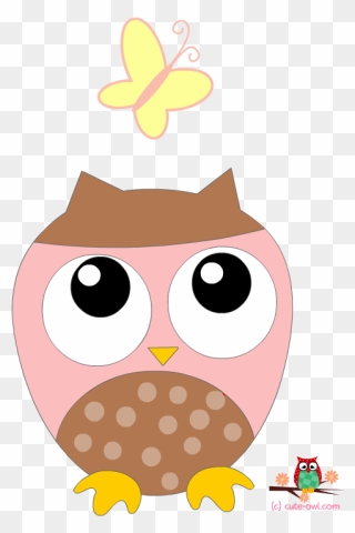 Butterflies With Owls Clip Art - Png Download
