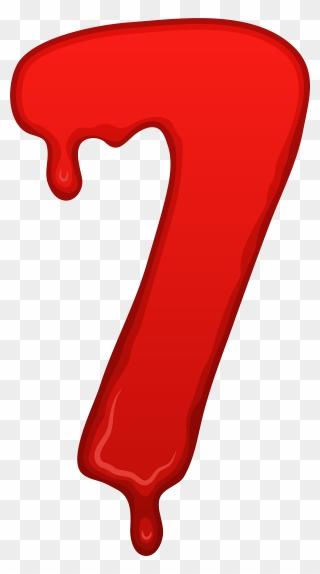 Bloody Numbers Png - Bloody Number Seven Clipart
