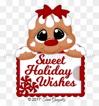 Gingerbread Gift Card Holder - Christmas Gift Card Holder Svgs Clipart