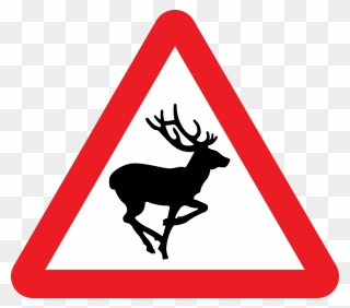 Wild Animals Road Sign Clipart