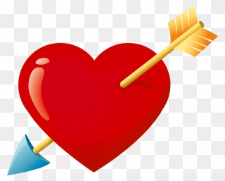 Valentines Day Heart With Arrow Clipart