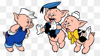 Les Trois Petits Cochons - Trois Petits Cochons Dessin Clipart