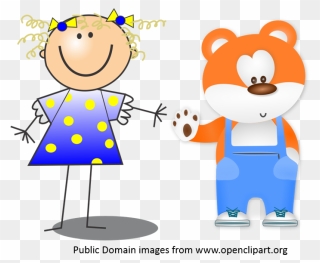 Transparent Charles Perrault Clipart - Clipart Cartoon Girl Stick - Png Download